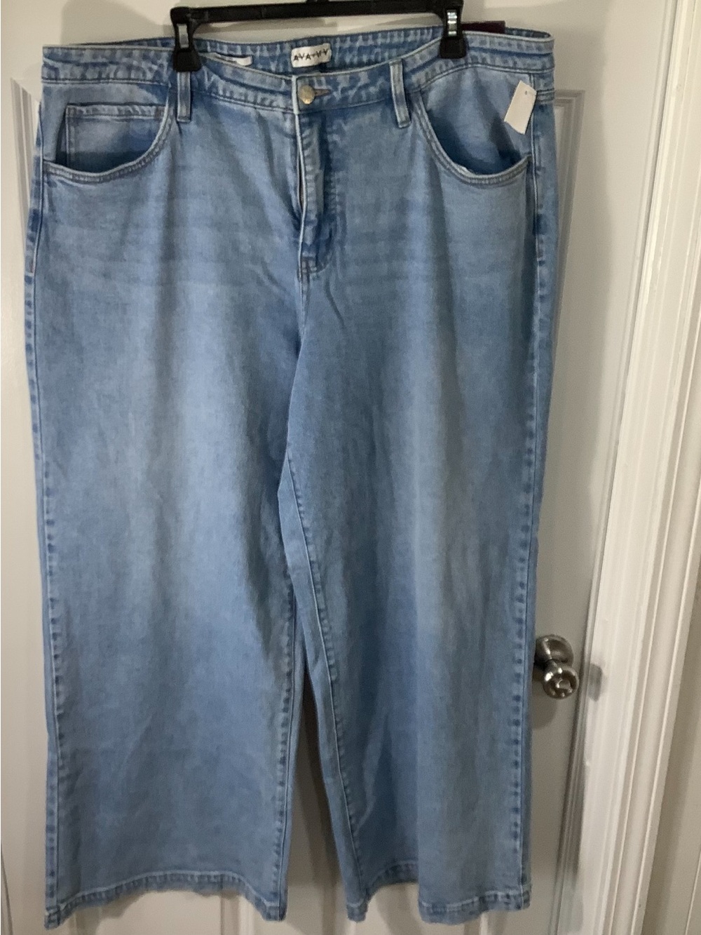 Ava & Viv Light Blue Wide-Leg Jeans size 20 R. NWT